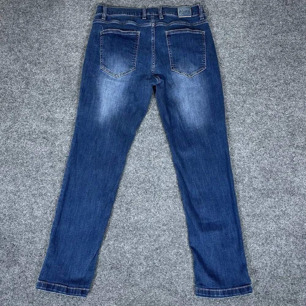 Mugsy Jeans Kinzies Mens 31x29‎ Blue Denim Straight Leg Stretch Low Rise Adult
